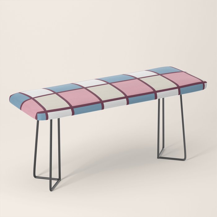 Soft Retro Grid Pattern Bench Gallery Image 1