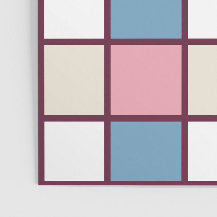 Soft Retro Grid Pattern Poster Gallery Image 3