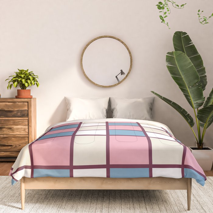 Soft Retro Grid Pattern Comforter Gallery Image 3