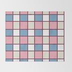 Soft Retro Grid Pattern Throw Blanket Gallery Image 2