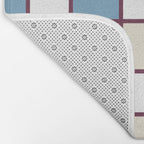 Soft Retro Grid Pattern Bath Mat Gallery Image 2