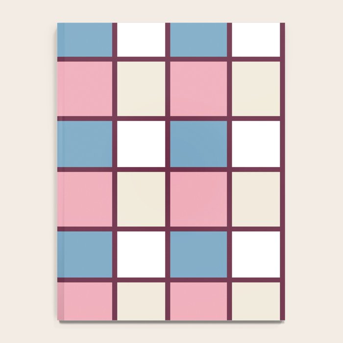 Soft Retro Grid Pattern Notebook Gallery Image 4