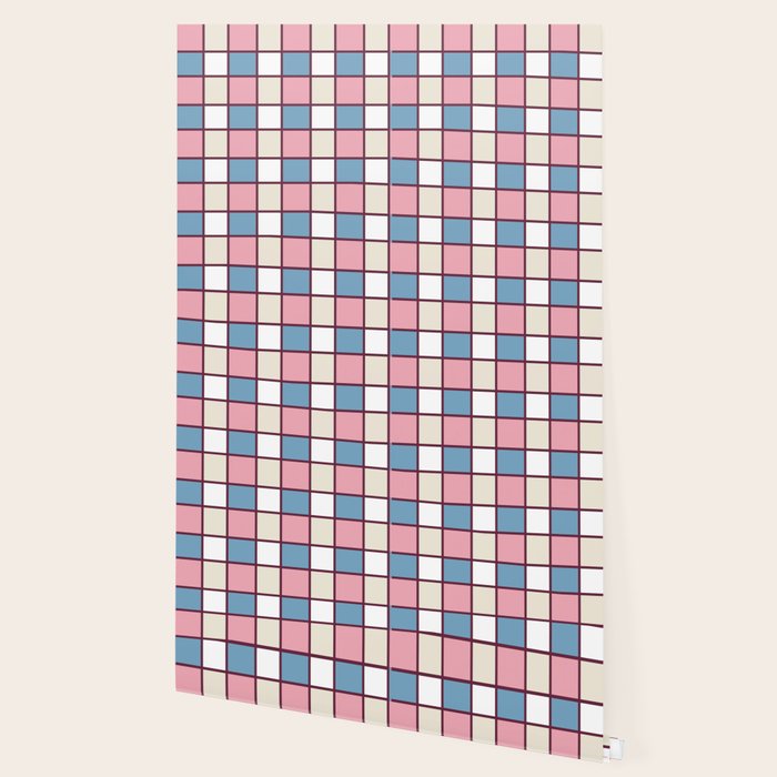 Soft Retro Grid Pattern Wallpaper Gallery Image 2