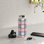 Soft Retro Grid Pattern Water Bottle Gallery Image 4