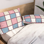 Soft Retro Grid Pattern Pillow Sham Gallery Image 2