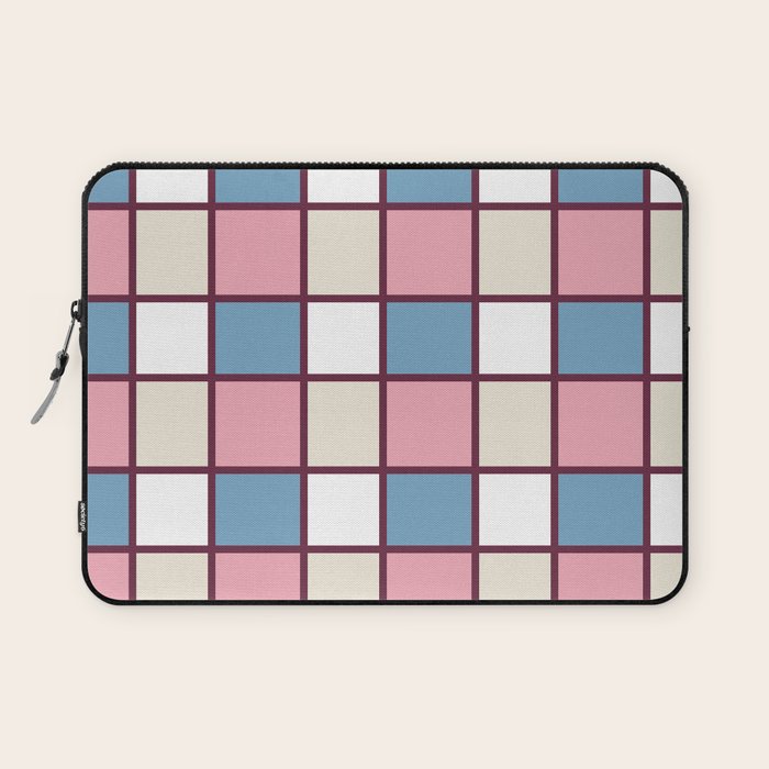 Soft Retro Grid Pattern Laptop Sleeve Gallery Image 1