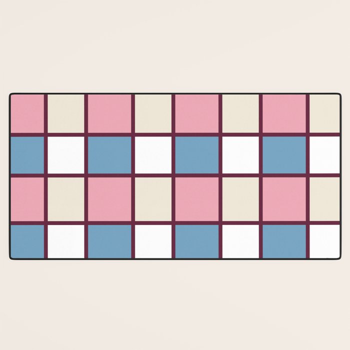 Soft Retro Grid Pattern Desk Mat Gallery Image 3