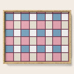 Soft Retro Grid Pattern Serving Tray Gallery Image 1