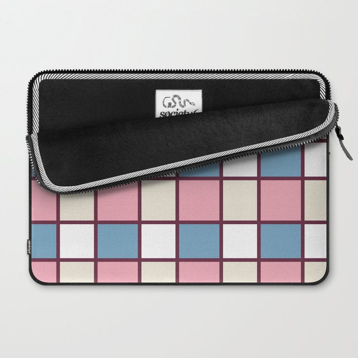 Soft Retro Grid Pattern Laptop Sleeve Gallery Image 2