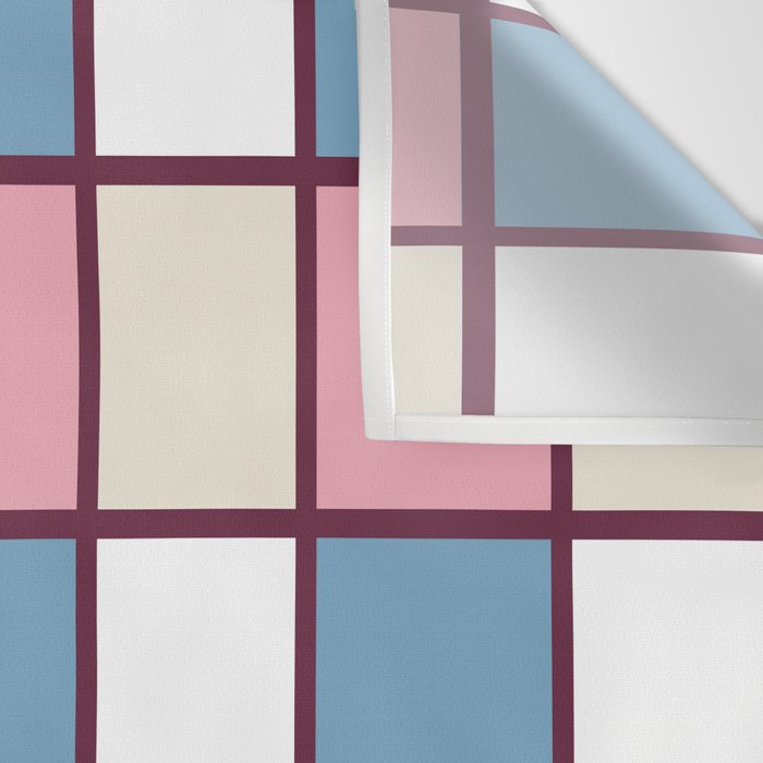 Soft Retro Grid Pattern Wall Tapestry Gallery Image 3