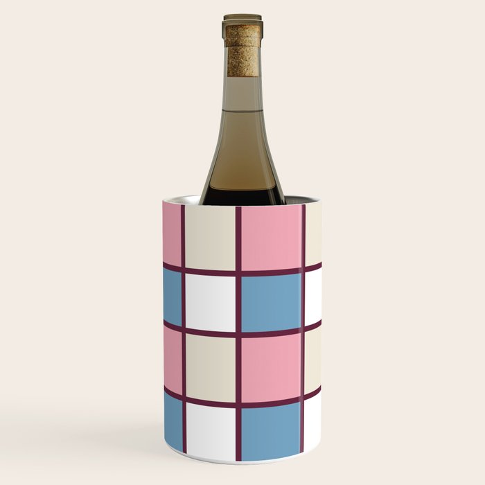 Soft Retro Grid Pattern Wine Chiller Gallery Image 1