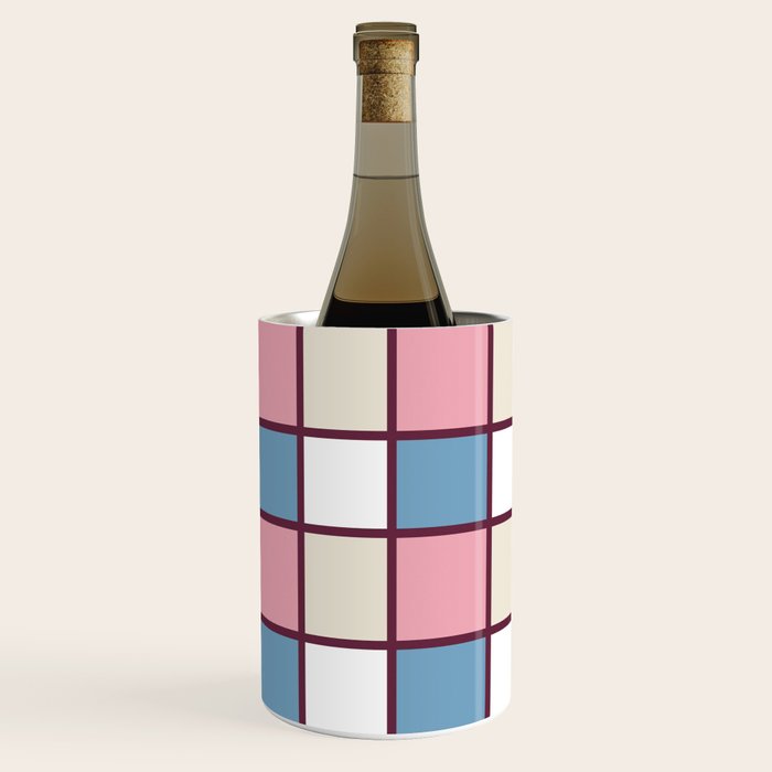Soft Retro Grid Pattern Wine Chiller Gallery Image 2