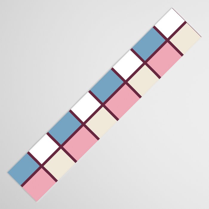 Soft Retro Grid Pattern Table Runner Gallery Image 3