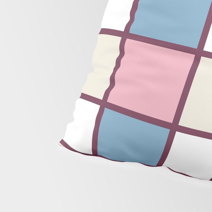 Soft Retro Grid Pattern Pillow Sham Gallery Image 4