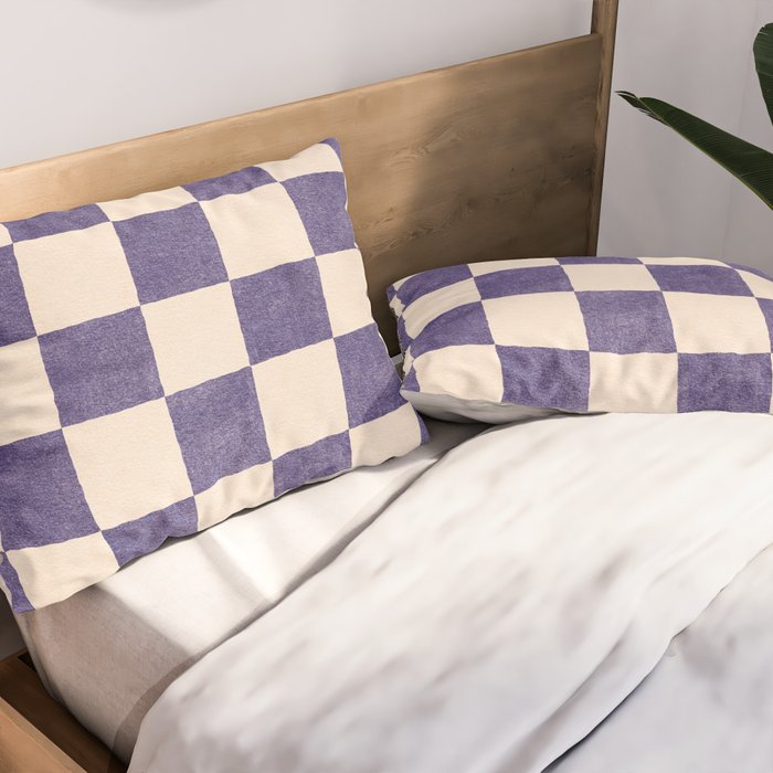 CHECKER - 001 - Lavender Pillow Sham Gallery Image 2
