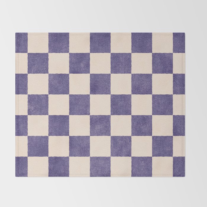 CHECKER - 001 - Lavender Throw Blanket Gallery Image 2