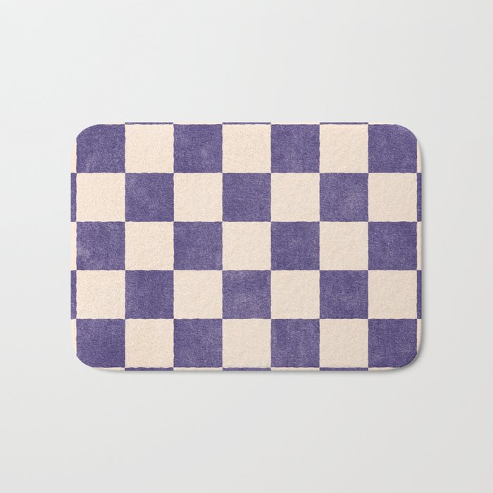 CHECKER - 001 - Lavender Bath Mat Gallery Image 1