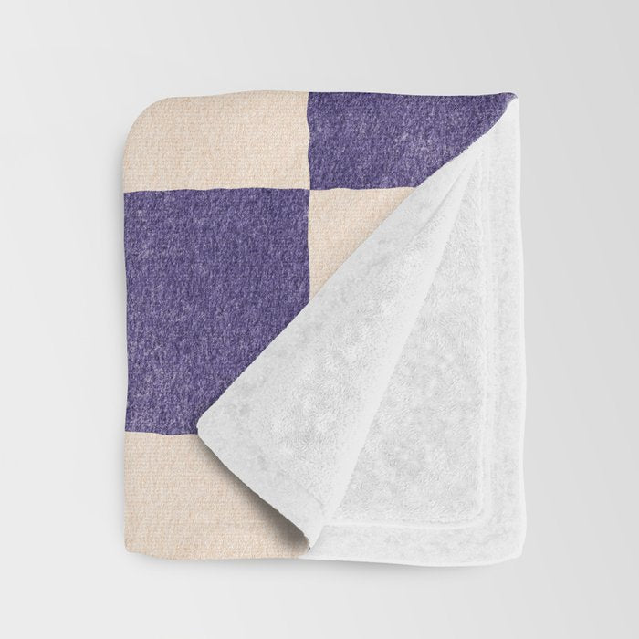 CHECKER - 001 - Lavender Throw Blanket Gallery Image 3