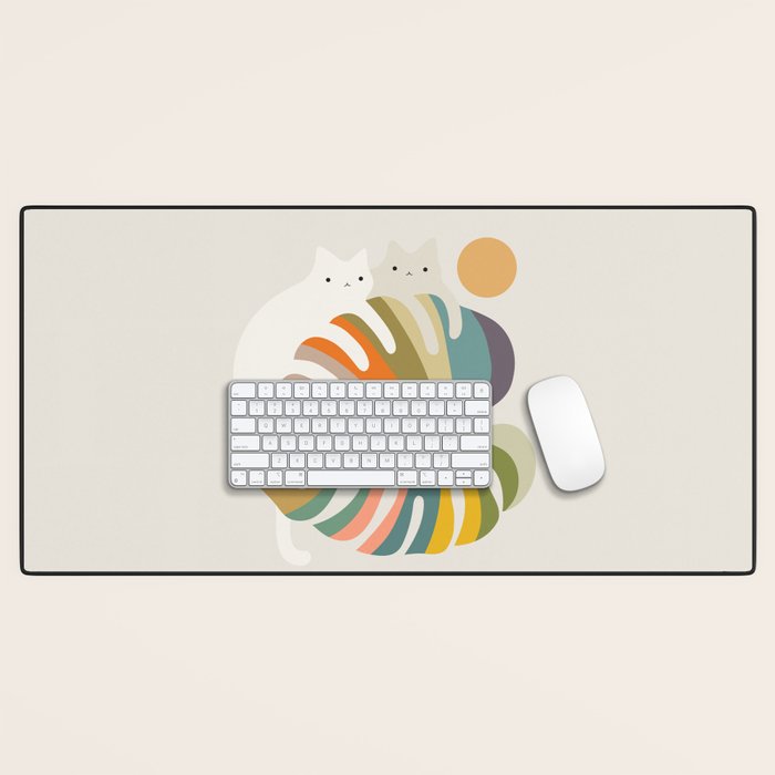 Cat and Plant 71 Desk Mat Gallery Image 1