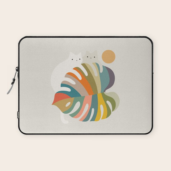 Cat and Plant 71 Laptop Sleeve Gallery Image 1