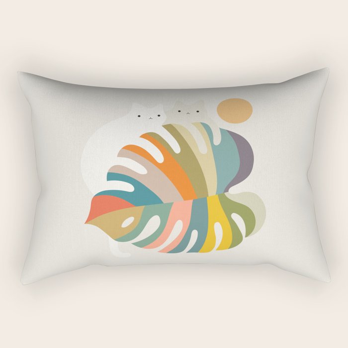Cat and Plant 71 Rectangular Pillow Gallery Image 2