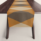Retro Argyle Diamond Pattern Brown Caramel Table Runner Gallery Image 1