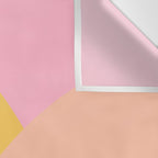 Soft Summer Pink and Mustard Minimalist Abstract Wall Tapestry Gallery Image 3