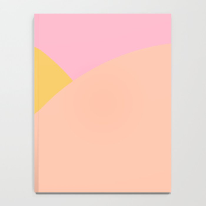 Soft Summer Pink and Mustard Minimalist Abstract Notebook Gallery Image 4