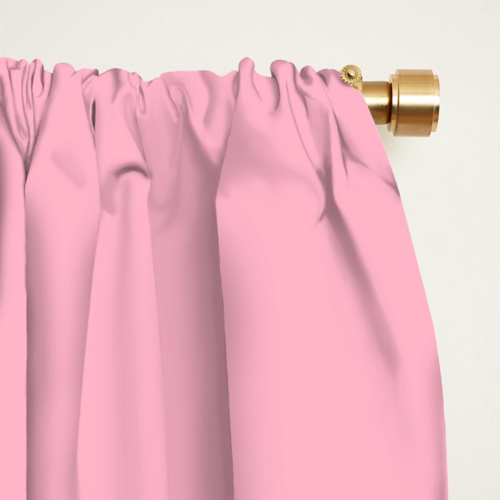 Soft Summer Pink and Mustard Minimalist Abstract Window Curtain Gallery Image 2