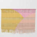 Soft Summer Pink and Mustard Minimalist Abstract Wall Hanging Gallery Image 1