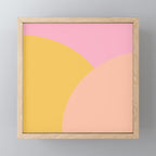 Soft Summer Pink and Mustard Minimalist Abstract Mini Art Print Gallery Image 1