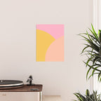 Soft Summer Pink and Mustard Minimalist Abstract Poster Gallery Image 2