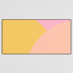 Soft Summer Pink and Mustard Minimalist Abstract Desk Mat Gallery Image 3