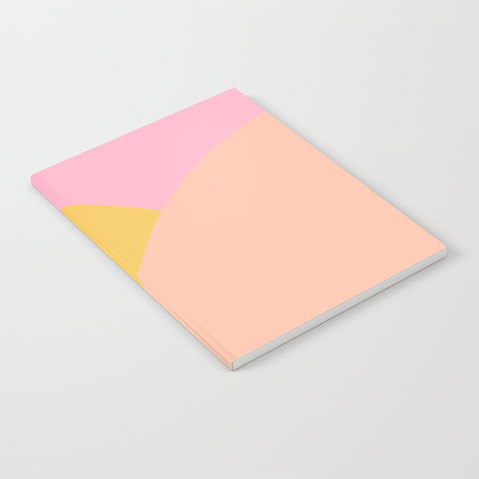 Soft Summer Pink and Mustard Minimalist Abstract Notebook Gallery Image 2