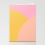 Soft Summer Pink and Mustard Minimalist Abstract Stationery Card Gallery Image 2