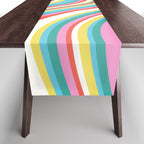  Wavy Stripes II - 60s Candy Rainbow Table Runner Gallery Image 1
