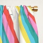  Wavy Stripes II - 60s Candy Rainbow Window Curtain Gallery Image 2