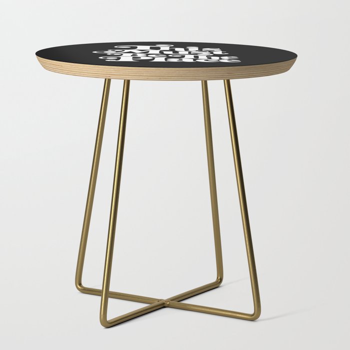 This Must Be The Place - Black & White Side Table Gallery Image 1