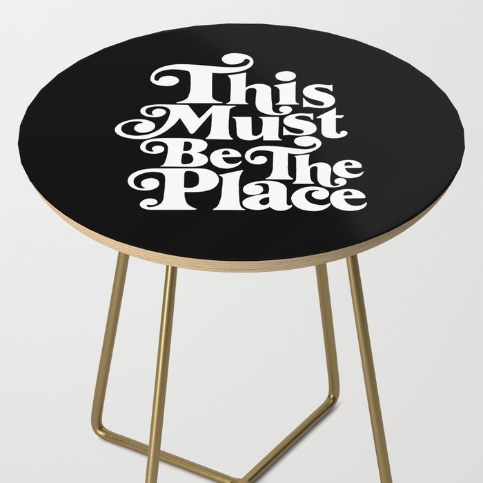 This Must Be The Place - Black & White Side Table Gallery Image 2