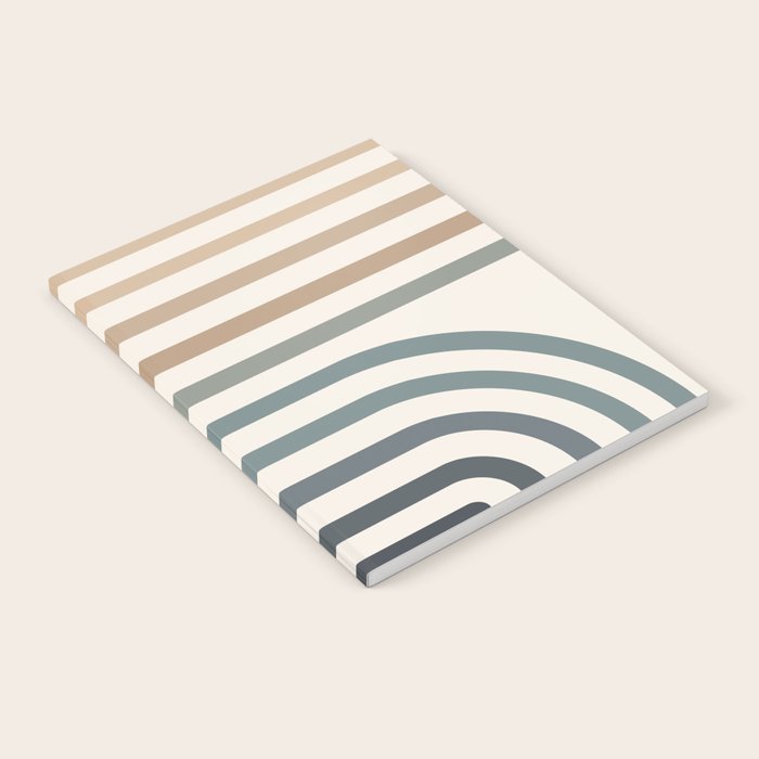 Bold Curvature Stripes II Notebook Gallery Image 2