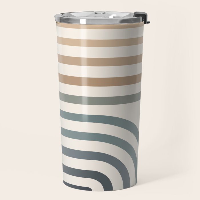 Bold Curvature Stripes II Travel Mug Gallery Image 2