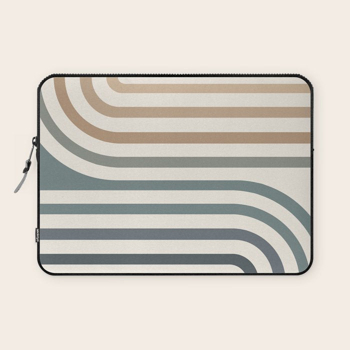 Bold Curvature Stripes II Laptop Sleeve Gallery Image 1