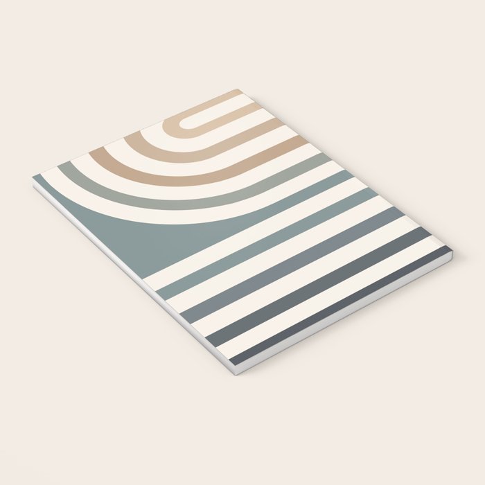 Bold Curvature Stripes II Notebook Gallery Image 3