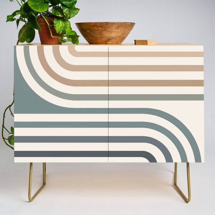 Bold Curvature Stripes II Credenza Gallery Image 1