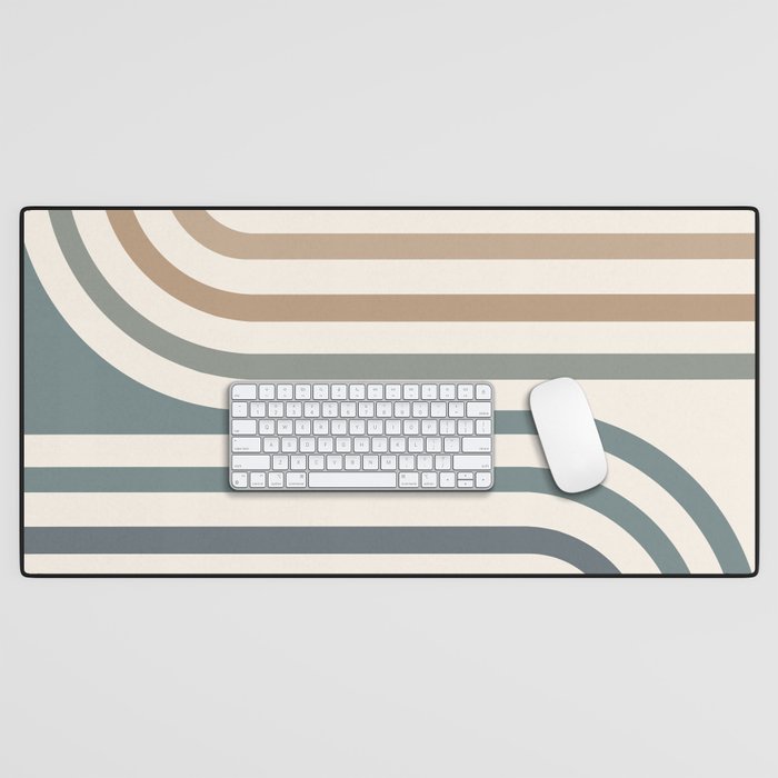 Bold Curvature Stripes II Desk Mat Gallery Image 1