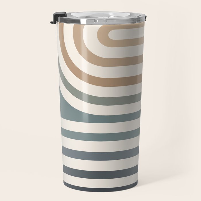 Bold Curvature Stripes II Travel Mug Gallery Image 3