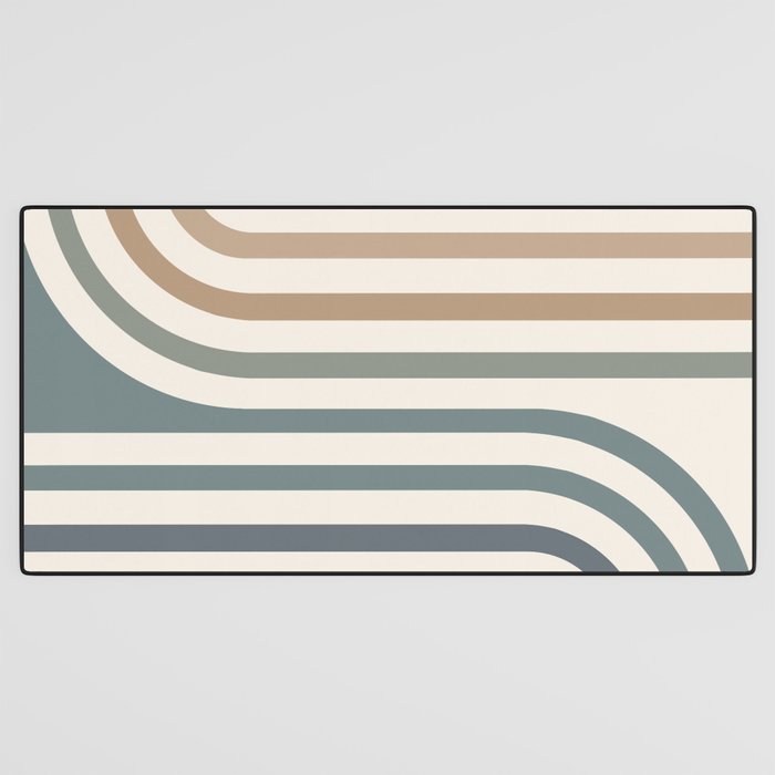 Bold Curvature Stripes II Desk Mat Gallery Image 3
