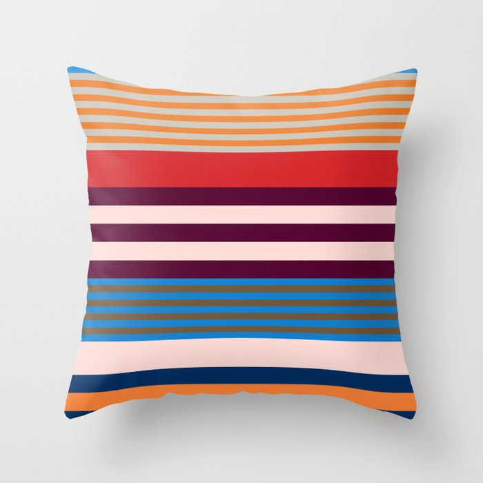 Stripe pattern 01 Throw Pillow Gallery Image 1