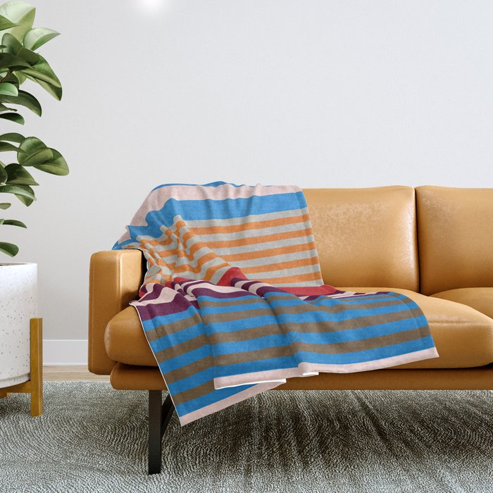 Stripe pattern 01 Throw Blanket Gallery Image 1