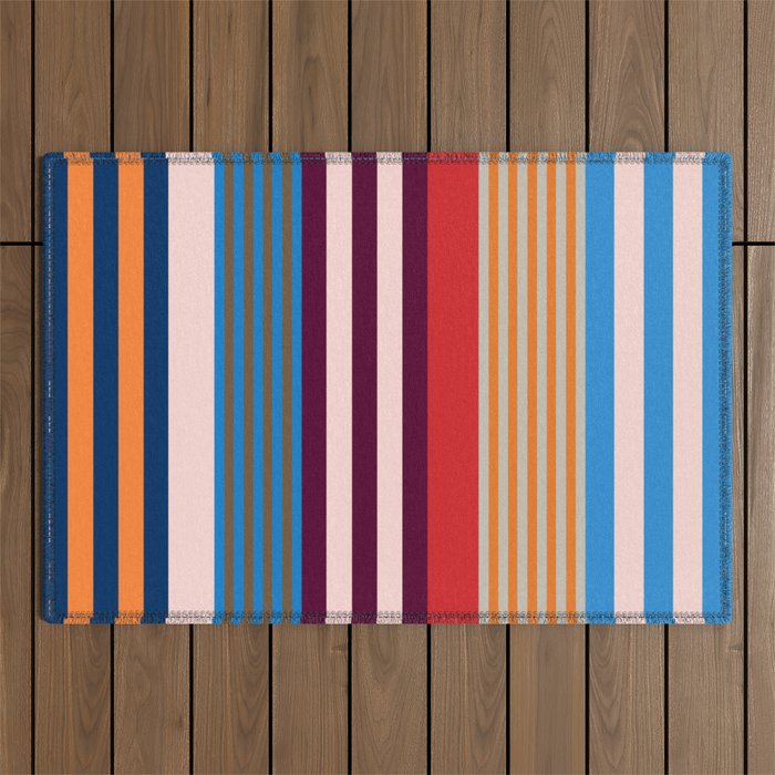 Stripe pattern 01 Outdoor Rug Gallery Image 1